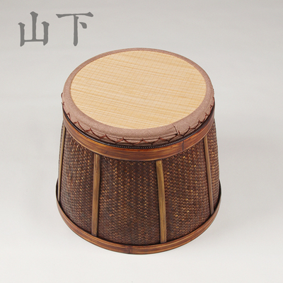 榻榻米蒲团布艺功面凳竹编复古收纳茶几凳双夫棋道多功能围茶琴凳