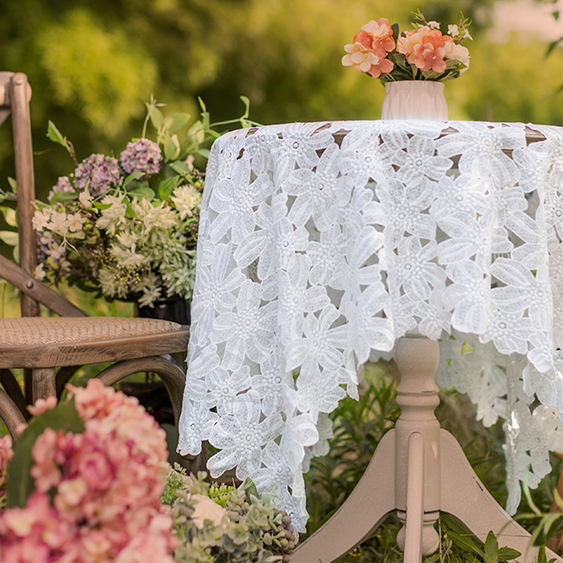 白色镂空蕾丝少女心桌布茶几客厅家用长方形圆形欧式法式复古盖巾,居家布艺,桌布,淘宝优惠券,粉丝福利购,淘宝优惠卷