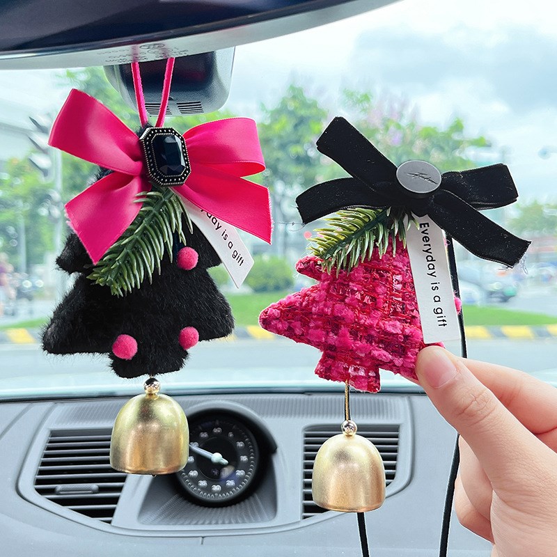 汽车挂件后视镜装饰圣诞树车载吊坠车内挂饰车上女生高级感车挂女