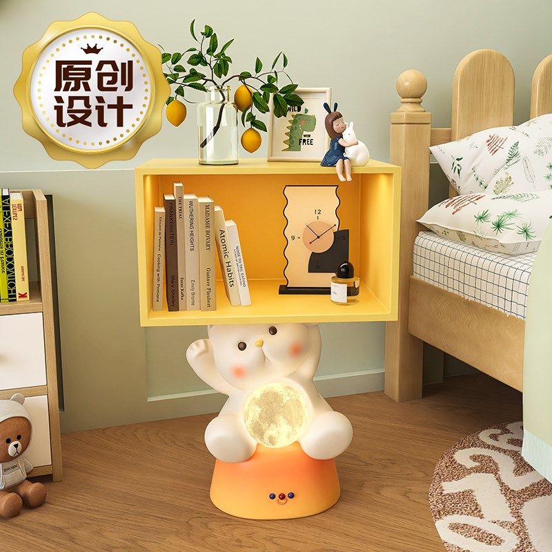 奶油风猫床头柜替品可爱创意家用卧室小型儿童房女孩,住宅家具,床头柜,淘宝优惠券,粉丝福利购,淘宝优惠卷