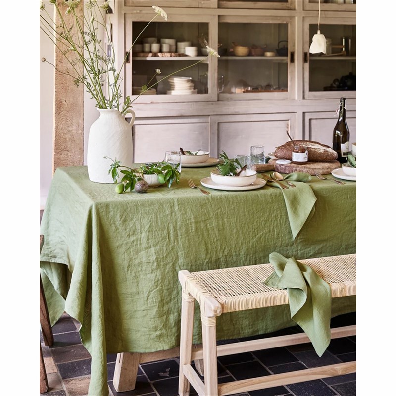 0%亚麻布艺家用餐桌布台布纯色会议室桌布长方形定制尺寸