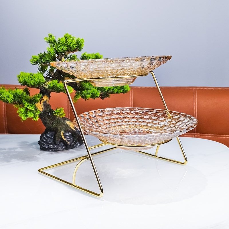 酒店早餐自助餐台食物展示架餐厅餐具器皿水果盘多层果盘轻奢高档