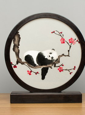 刺绣摆件苏州双面绣复古摆件创意摆台绣美桌面台屏中国风商务礼品