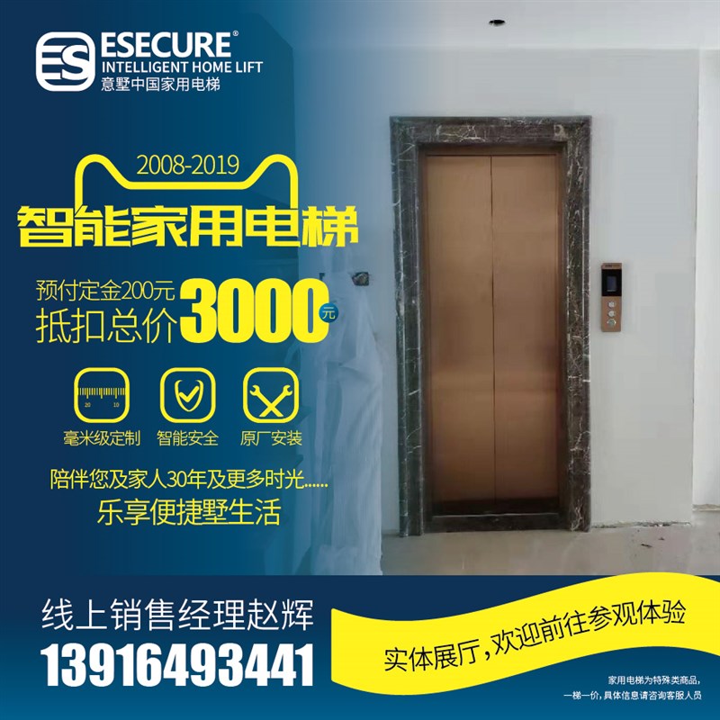 曳引龙门架式钢带家用电梯别墅全国小型电梯定做小观光电梯定制