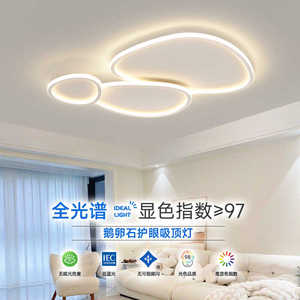 客厅主灯现代简约大气2024新款轻奢极简led吸顶灯具组合全屋套餐