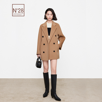 N°28爱.传承系列2024冬新款气质毛呢外套双面呢秋冬时尚设计师
