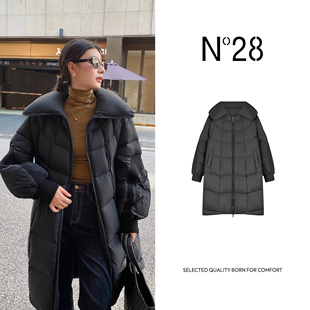 【雯雯推荐】N°28秋冬保暖白鹅绒鹅绒羽绒服休闲中长款8A51Y227