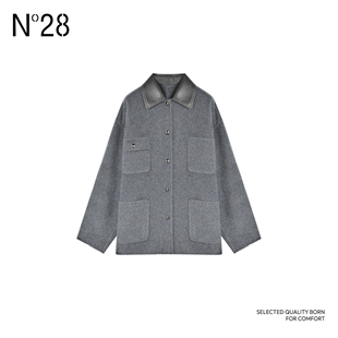 设计师拼接双面休闲毛呢外套8A53D761 N°28气质时尚 雯雯推荐