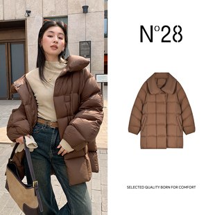 N°28秋冬保暖白鹅绒羽绒服短款 百搭百搭简约休闲中长8A51Y080