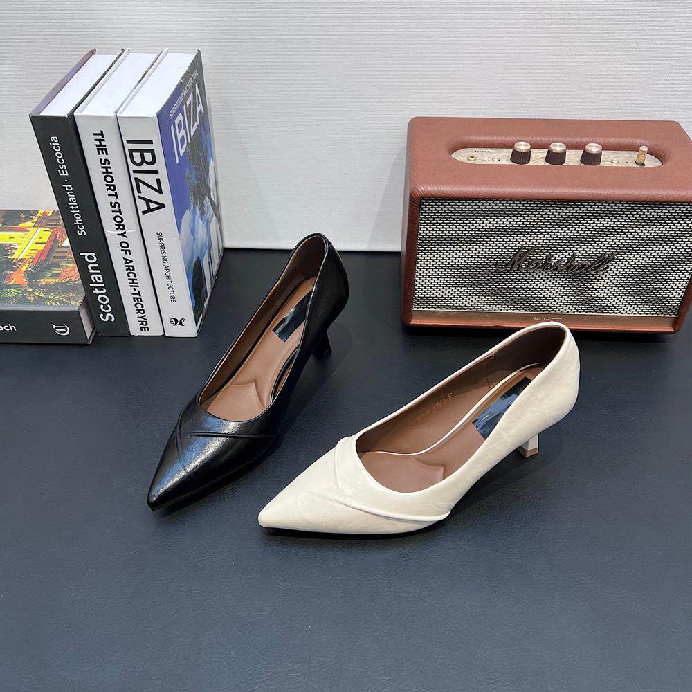 法式尖头细跟高跟鞋女2026春新款浅口单鞋百搭气质名媛风职业女鞋