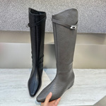2025新款秋冬季内增高长筒靴高筒靴女英伦风显瘦靴时尚长靴子潮鞋