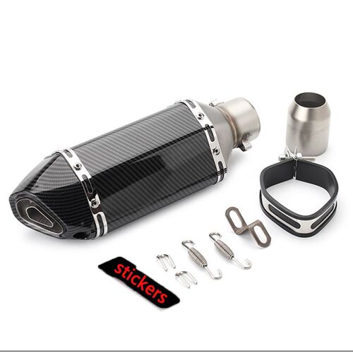 Universal 51mm Exhaust Motorcycle Carbon Fiber Muffler Exhau