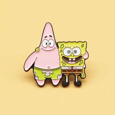 SpongeBob SquarePants And Patrick Star Enamel Lapel Pin
