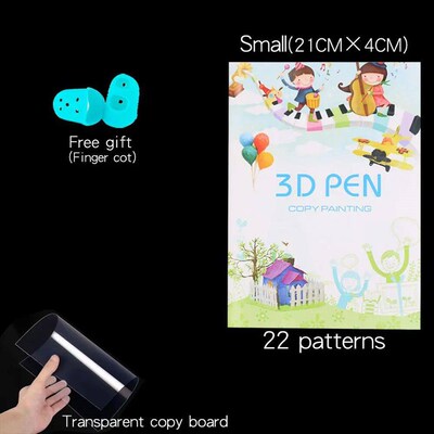 3D Printing Pen Drawing Book Reusable Colorful 22/40 Pattern