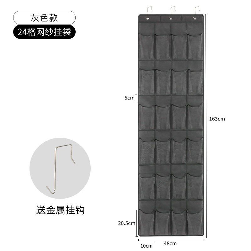 透气不织布网布挂在门上的鞋架门口化妆室挂鞋神器挂壁式鞋袋收纳