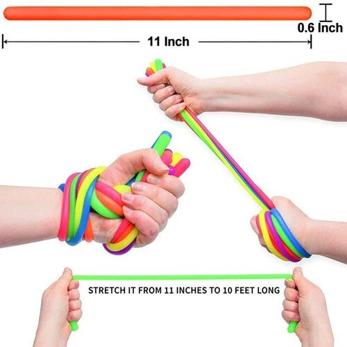 6 Pack Stretchy String Fidgets Sensory Toys Resistance Squee