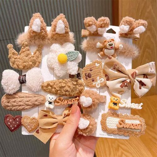 Coffee milk tea childrens hair clip new bangs clip girls ca
