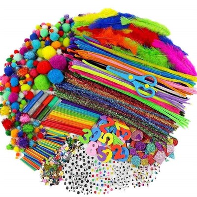 1000pcs Kds Crafts Art Supples Kt Ppe Cleaners Pompoms F