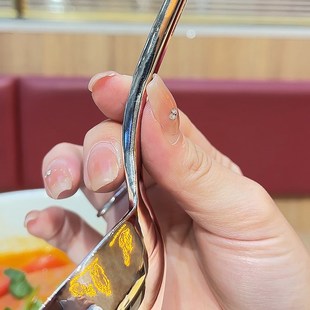 30不锈钢圆头吃饭勺子盛汤勺分餐勺大圆勺子汤匙喝汤勺