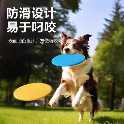 Dog Frisbee, Soft Flying Disc for Border Collies, Pet Toy, D