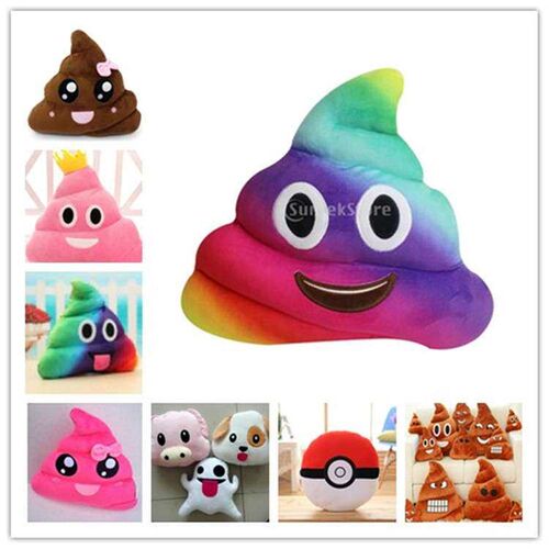 expression poop throw pillow colorful poop bucket poop fu