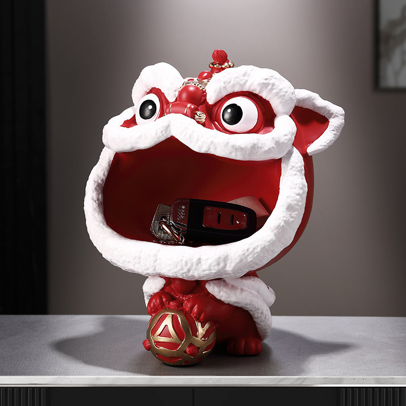 新春佳节红色醒狮家居摆件入门玄关客厅茶几电视柜酒柜喜庆装饰品,家居饰品,桌面摆件,淘宝优惠券,粉丝福利购,淘宝优惠卷