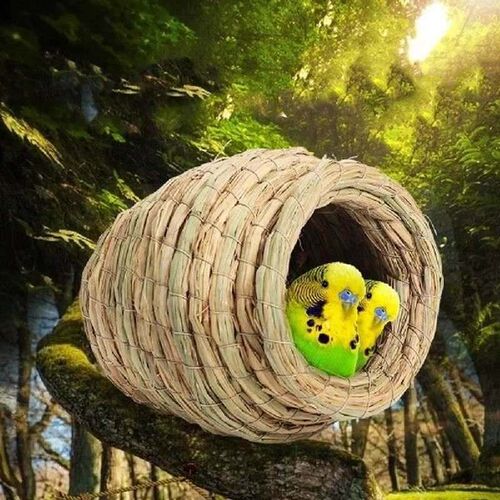 1pc Natural Handmade Straw Bird Nest Pigeon House Parrot
