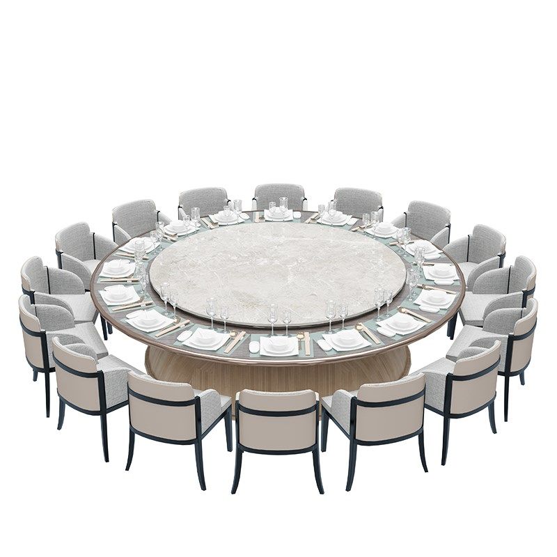 酒店会所包间电动餐桌大圆桌椅别墅饭店宴会厅大理石岩板桌椅,住宅家具,餐桌+餐椅,淘宝优惠券,粉丝福利购,淘宝优惠卷
