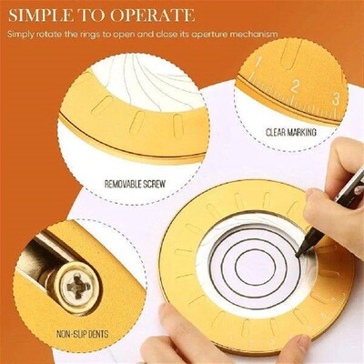 Adjustable Round Stainless Steel Drawing Tool for
