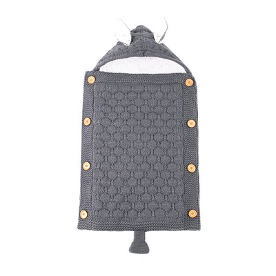 Wool Knitted Baby Sleeping Bag With Buttons, Velvet Rabbit E