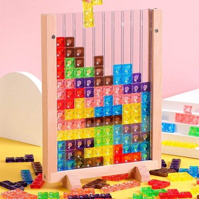 Tangram Tetris Game Math Toy Brain Teaser Puzzles Game Toy