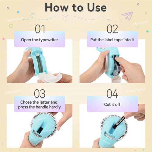 B90 Manual Label Maker 3D Embossing Label Printer Similar as