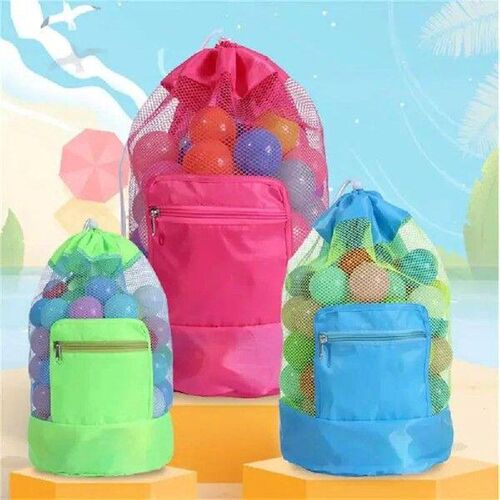 Portable Beach Bag Foldable Mesh Swimming Bag For Children