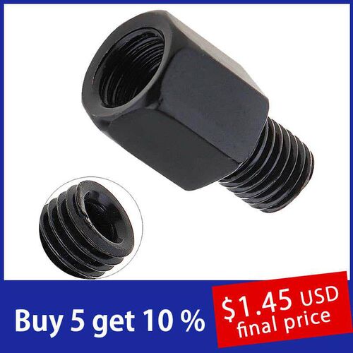 2PCS Mirror Adapter M8 M10 10mm 8mm Universal Black Motorcyc