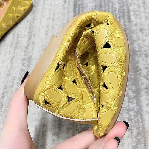 Women Flats Shoes Slip on Foldable Loafers for Women Square
