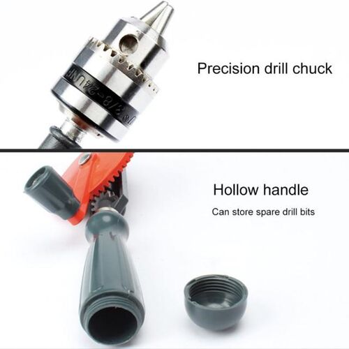 1/4 inch Portable Hand Crank Manual Drill 适用于 Wood Plasti