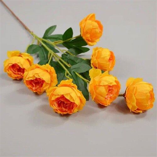 7-head Peony Branch Exquisite Artificial Plants Silk Fabric