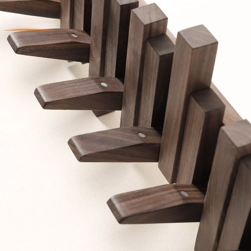 钢琴键挂衣架木质挂钩墙上壁挂进门玄关收纳置物架入门户创意挂架