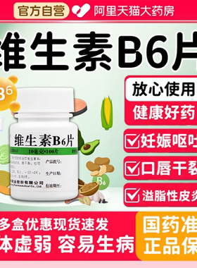维生素b6片维生素b2和b6防脱发生发溢脂性皮炎国药准字官方正品Y2