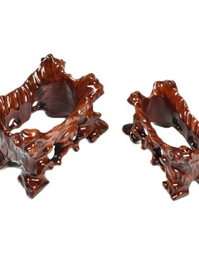 实木不规则槽放底座挖槽石头凹槽免挖鹅卵带槽万能摆件奇石山石托