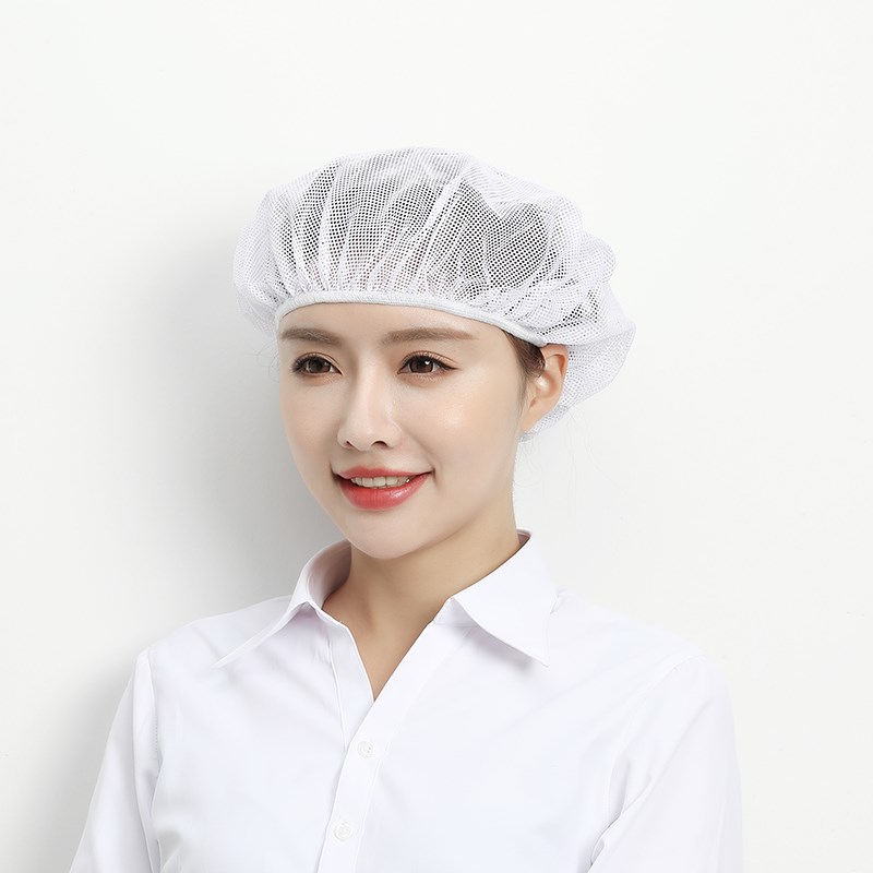 轩之新厨师厨房帽无尘工作网帽女工厂车间食品厂帽子餐饮防尘头套