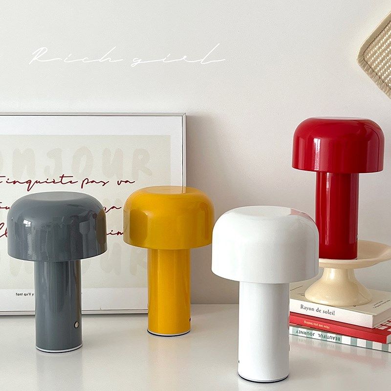 台灯床头灯卧室充电款高级现代便携起夜氛围感浪漫蘑菇桌面小夜灯,家装灯饰光源,装饰台灯,淘宝优惠券,粉丝福利购,淘宝优惠卷