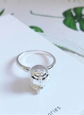 女戒纯银戒指女时尚个性小指尾戒情侣食指耶诞节礼物送女友