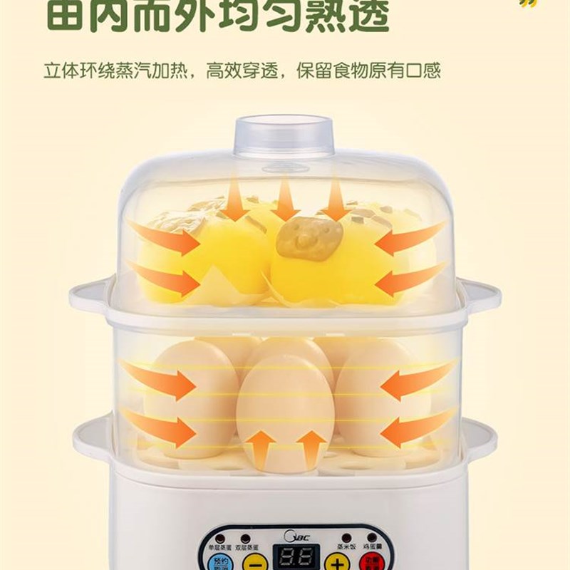 自动断电多功能蒸蛋器家用全自动煮蛋器迷你防干烧双层宿舍早餐机