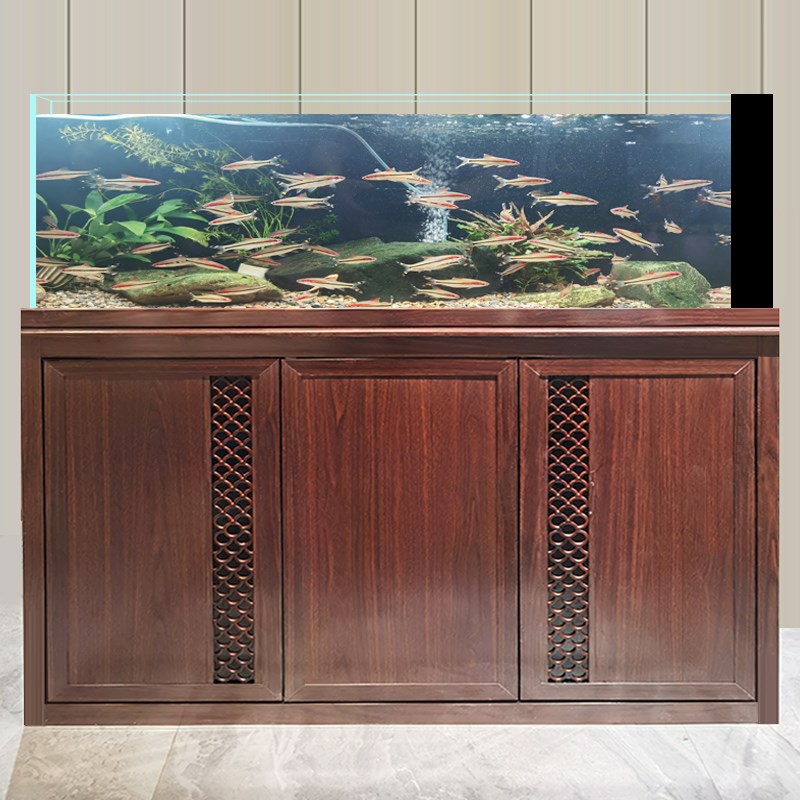 鱼缸水草缸水族箱底滤客厅超白玻璃兰寿溪流缸包背侧溢流生态海缸