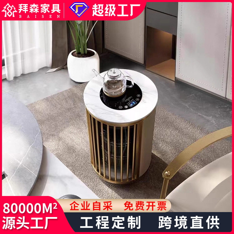 意式轻奢阳台移动功夫煮茶台家用小茶车圆形副柜茶水柜,住宅家具,家用茶台/茶桌,淘宝优惠券,粉丝福利购,淘宝优惠卷