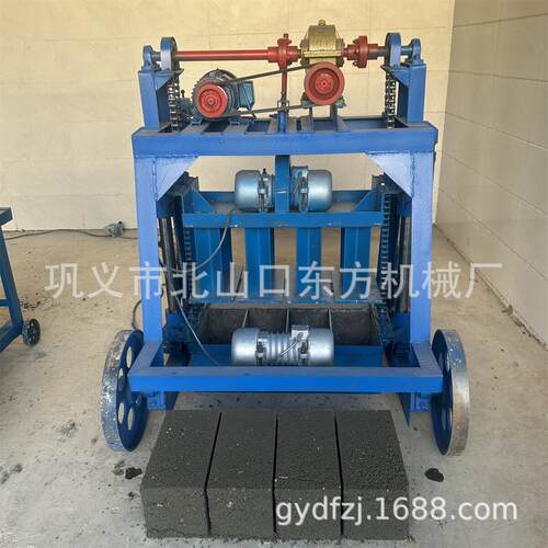 大轮移动400-200-200实心水泥砖机石墩子建筑生产加工砖头机器
