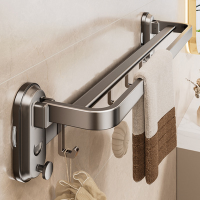 吸盘毛巾架免打孔卫生间厕所墙上