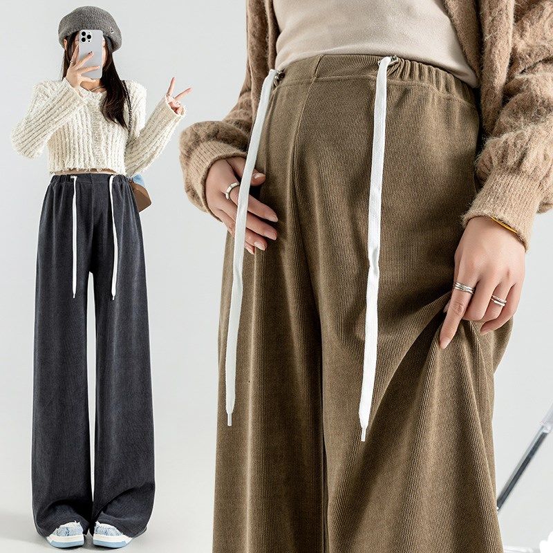 小个子孕妇裤子春秋季宽松2024新款外穿无托腹抽绳直筒休闲阔腿裤,孕妇装/孕产妇用品/营养,孕妇打底裤,淘宝优惠券,粉丝福利购,淘宝优惠卷