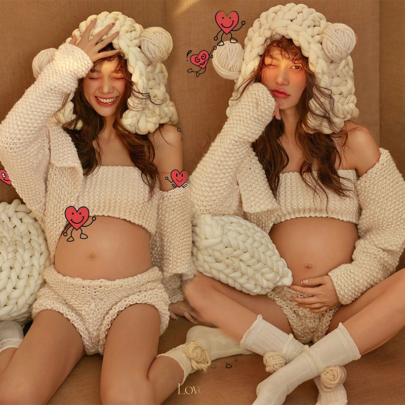 孕妇拍照服装温馨居家可爱小清新针织孕妈咪写真艺术照孕妇照服装,孕妇装/孕产妇用品/营养,影楼服装,淘宝优惠券,粉丝福利购,淘宝优惠卷